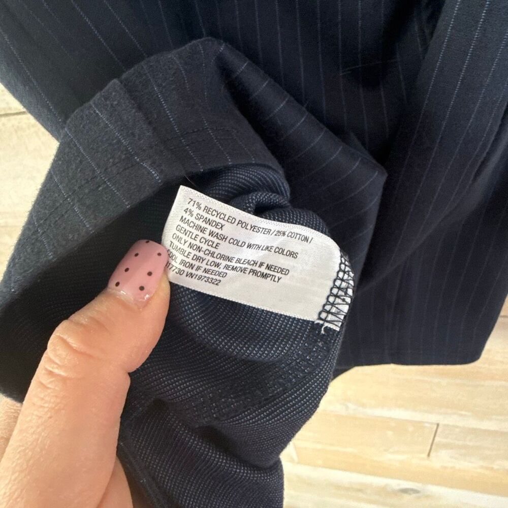 Wild Fable Navy Pinstripe Strapless Mini Dress Size S - Picture 5 of 7